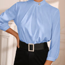 Modely Blusa unicolor de cuello alto