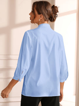 Modely Blusa unicolor de cuello alto