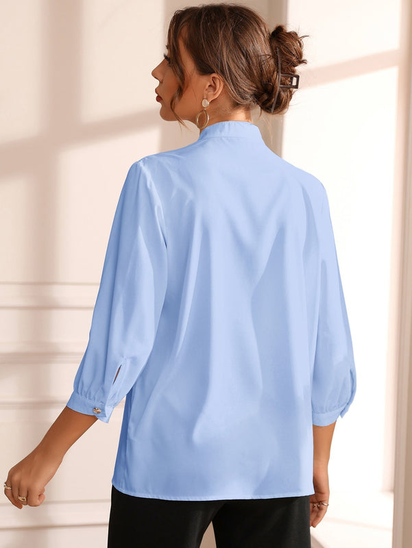 Modely Blusa unicolor de cuello alto
