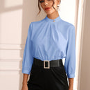 Modely Blusa unicolor de cuello alto
