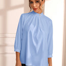 Modely Blusa unicolor de cuello alto