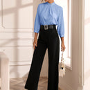 Modely Blusa unicolor de cuello alto