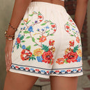 VCAY Shorts con estampado floral con nudo delantero