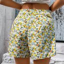 WYWH Shorts de talle alto con estampado floral