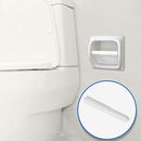 2 piezas de soporte ajustable para papel higiénico blanco con resorte - Rodillo de plástico duradero de reemplazo, fácil instalación para deslizamiento suave, mecanismo con resorte, soporte para rollo de papel higiénico