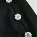 MOD Skort con diseno de perla bajo con abertura