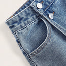 ICON Skort mezclilla asimetrico bajo crudo