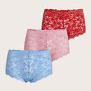 Conjunto De 3 Bragas De Encaje Floral