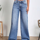 Frenchy Jeans con bolsillo oblicuo de pierna ancha