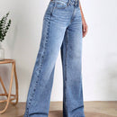 Frenchy Jeans con bolsillo oblicuo de pierna ancha