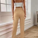 Lune pantalones de mujer casuales a rayas nauticas y entallados, para otono