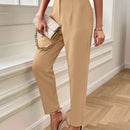 Lune pantalones de mujer casuales a rayas nauticas y entallados, para otono