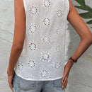 LUNE Camisa sin manga con bordado con ojal con boton delantero