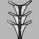 Kelsey Wilson Studio Goth 3 piezas Tanga de craneo & con estampado de mariposa