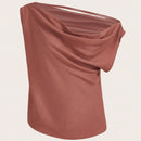 BIZwear Top de cuello asimetrico ropa de trabajo