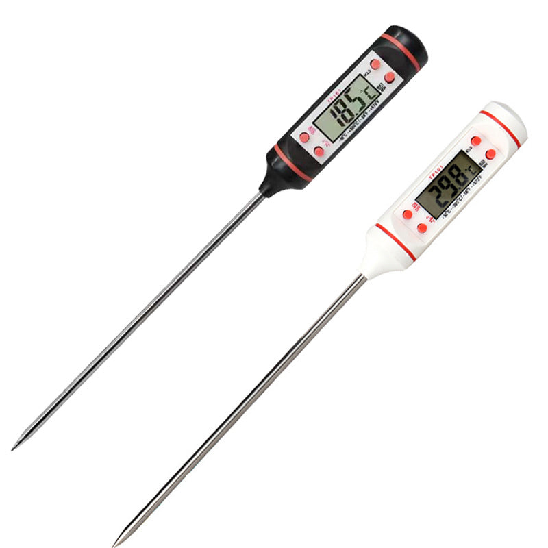 Termómetro digital para alimentos para aceite, agua y carne. Sonda de cocina precisa para asar, hornear y cocinar. Lectura instantánea con pantalla LCD