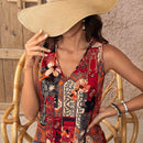 EMERY ROSE Camisa sin manga con estampado floral