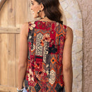 EMERY ROSE Camisa sin manga con estampado floral