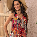 EMERY ROSE Camisa sin manga con estampado floral