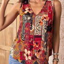 EMERY ROSE Camisa sin manga con estampado floral