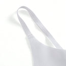 Leisure Sujetadores monocromaticos de alta elasticidad sin costuras diseno acanalado livianos y comodos-Blanco