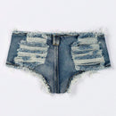 Eilly Bazar Shorts De Mezclilla Rasgados Con Dobladillo Crudo Y Ajuste Acampana