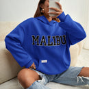 Ezwear sudadera informal con capucha y bolsillo con estampado de letras, para otono/invierno
