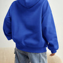 Ezwear sudadera informal con capucha y bolsillo con estampado de letras, para otono/invierno