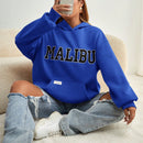 Ezwear sudadera informal con capucha y bolsillo con estampado de letras, para otono/invierno