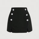 MOD Skort con diseno de perla bajo con abertura