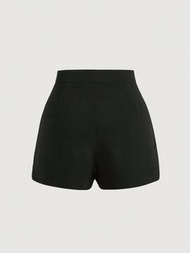 MOD Skort con diseno de perla bajo con abertura
