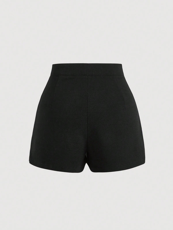MOD Skort con diseno de perla bajo con abertura