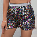 BAE Shorts con lentejuelas con cinta en contraste cintura