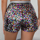 BAE Shorts con lentejuelas con cinta en contraste cintura