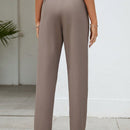 Tall pantalones unicolor de talle alto con cremallera