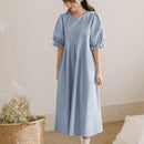 DAZY Vestido unicolor de manga farol