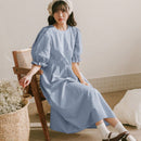DAZY Vestido unicolor de manga farol