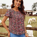 EMERY ROSE Blusa con estampado floral de manga mariposa
