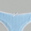 ROMWE Kawaii 3 piezas Tanga unicolor de canale