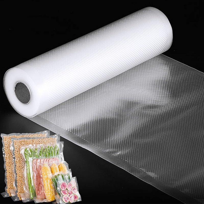 Bolsas de sellado al vacío para almacenamiento de alimentos libres de BPA - Diseño transparente texturizado para vapor, cocción y envasado, frescura esencial de cocina, embalaje multifuncional de alimentos | Almacenamiento claro | Selladores de vacío man