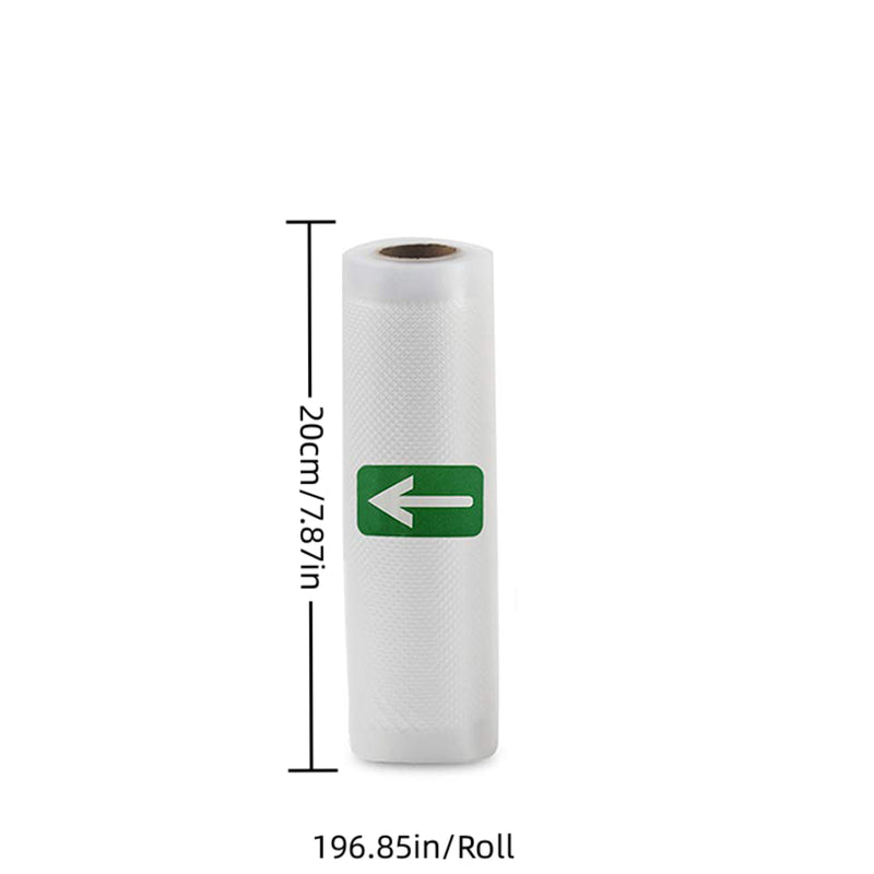 1 Rollo de Bolsas para Alimentos al Vacío de 500cm (16.4 pies) - Transparentes, Sellado Hermético para la Frescura, Ideales para Sous Vide, Almacenamiento de Comida y Organización de Cocina, Material de Polietileno