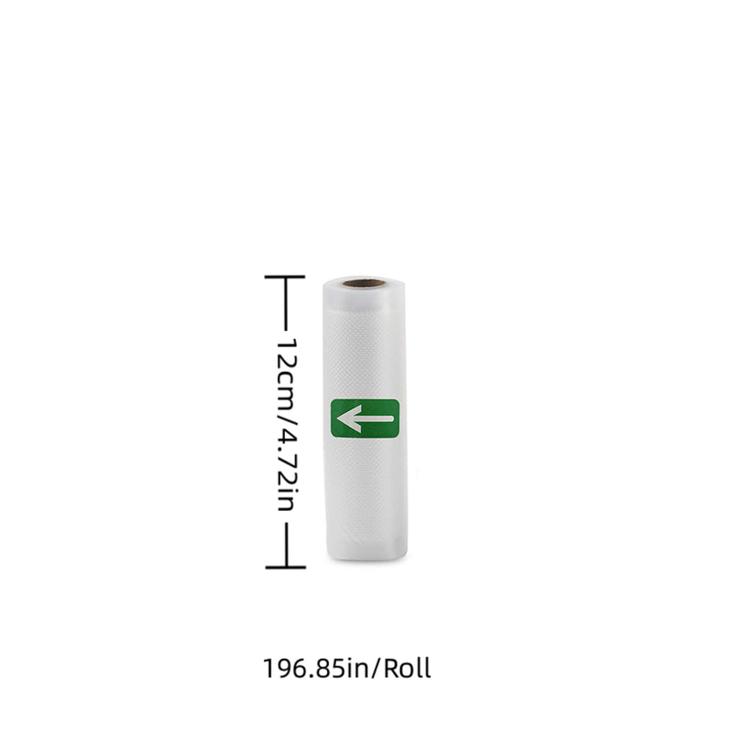 1 Rollo de Bolsas para Alimentos al Vacío de 500cm (16.4 pies) - Transparentes, Sellado Hermético para la Frescura, Ideales para Sous Vide, Almacenamiento de Comida y Organización de Cocina, Material de Polietileno
