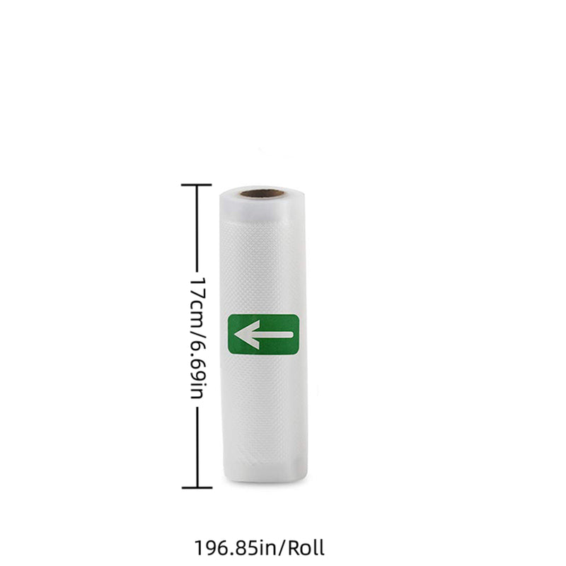 1 Rollo de Bolsas para Alimentos al Vacío de 500cm (16.4 pies) - Transparentes, Sellado Hermético para la Frescura, Ideales para Sous Vide, Almacenamiento de Comida y Organización de Cocina, Material de Polietileno