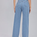 Frenchy Jeans de pierna ancha con corazon con bordado con cremallera