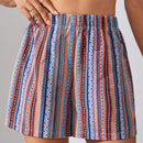 Shorts con estampado geometrico de cintura elastica