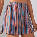 Shorts con estampado geometrico de cintura elastica