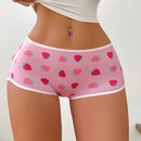 Boyshorts con estampado de fresa unido en contraste