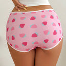 Boyshorts con estampado de fresa unido en contraste