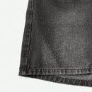 Grunge Punk Shorts en mezclilla de craneo & con estampado de ala