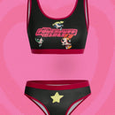 The Powerpuff Girls | ROMWE Set de lenceria con estampado de dibujos animados unido en contraste